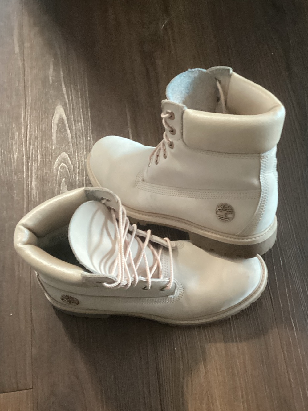 Timberland 6-Inch Premium Boots Power Pink Lace-Up Leather Boots Sz 9 M